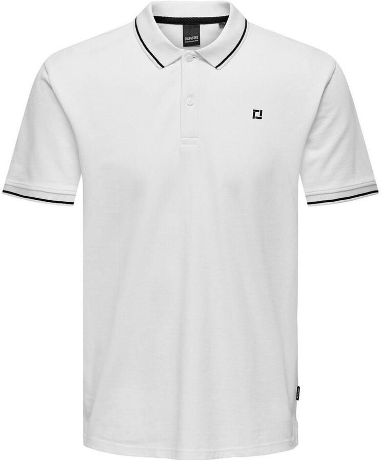ONLY & SONS slim fit polo ONSFLETCHER met logo bright white - Foto 4