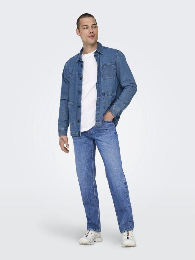 ONLY & SONS Regular fit jeans ONSEDGE STRAIGHT BROMO 0017 DOT DNM NOOS - Foto 4