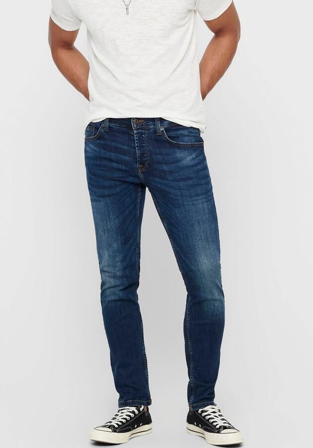 Only & Sons Skinny Jeans Only & Sons ONSWEFT LIFE MED BLUE 5076 - Foto 8