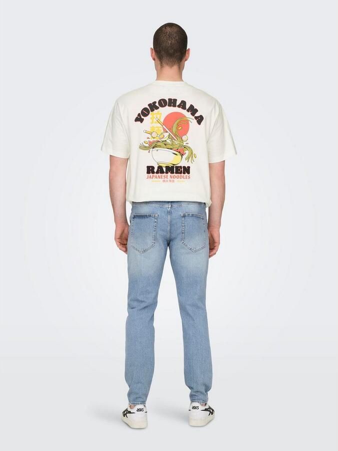 ONLY & SONS Relax fit jeans ONSYOKE TAPERED WB 7850 DOT DNM NOOS - Foto 4