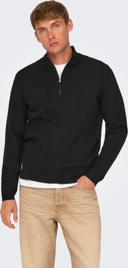 ONLY & SONS Schipperstrui ONSCOOPER REG 12 HALF ZIP HIGH NECK KNIT - Foto 6
