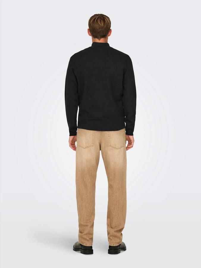 ONLY & SONS Schipperstrui ONSCOOPER REG 12 HALF ZIP HIGH NECK KNIT - Foto 4