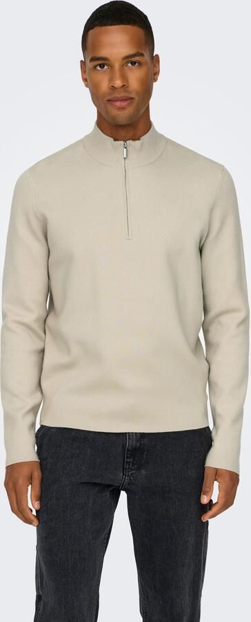 ONLY & SONS Schipperstrui ONSCOOPER REG 12 HALF ZIP HIGH NECK KNIT - Foto 6
