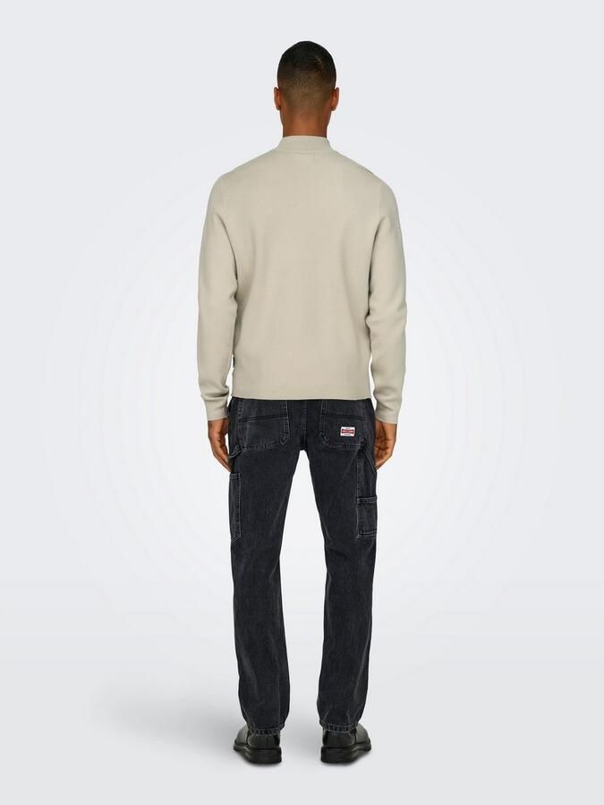 ONLY & SONS Schipperstrui ONSCOOPER REG 12 HALF ZIP HIGH NECK KNIT - Foto 4