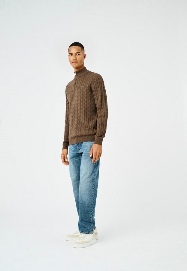 ONLY & SONS Schipperstrui ONSLOUI REG 12 CABEL HALF ZIP KNIT - Foto 6