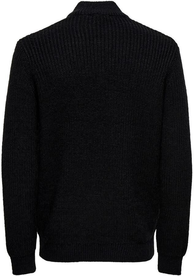 ONLY & SONS Schipperstrui ONSROLF REG HALF ZIP NECK KNIT OTL - Foto 2
