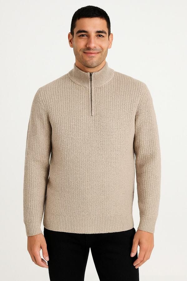 ONLY & SONS Schipperstrui ONSROLF REG HALF ZIP NECK KNIT OTL - Foto 2