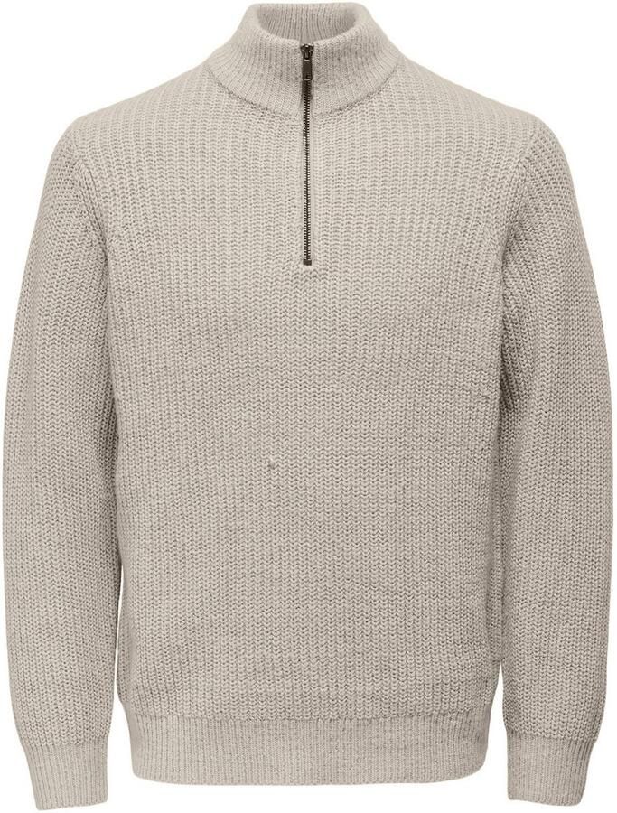 ONLY & SONS Schipperstrui ONSROLF REG HALF ZIP NECK KNIT OTL