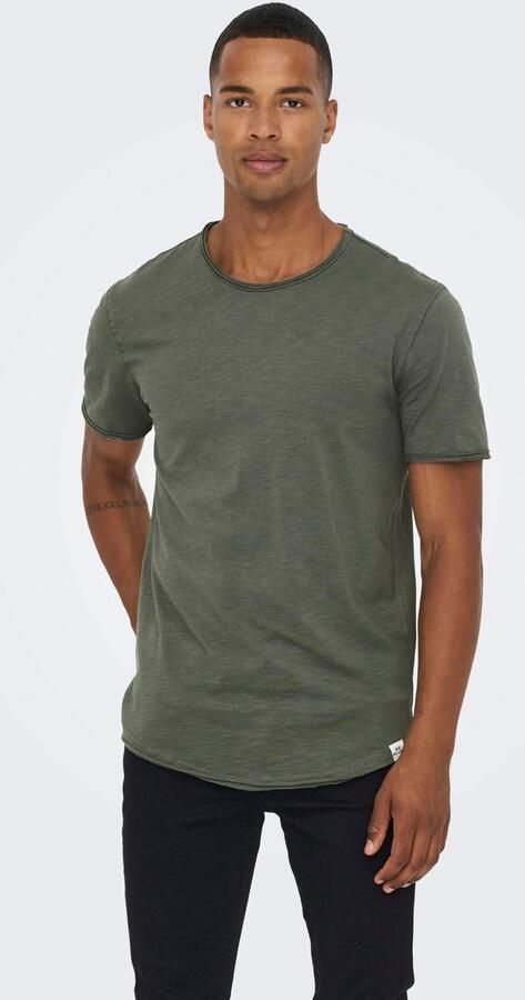 ONLY & SONS gemeleerd regular fit T-shirt ONSBENNE LIFE LONGY castor gray - Foto 7