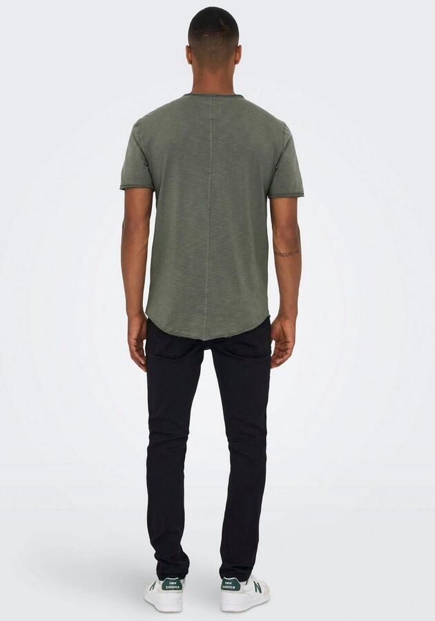 ONLY & SONS gemeleerd regular fit T-shirt ONSBENNE LIFE LONGY castor gray - Foto 6