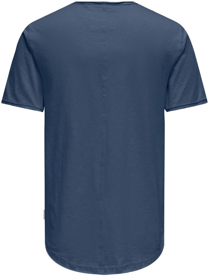 ONLY & SONS Shirt met ronde hals ONSBENNE LONGY SS TEE NF 7822 NOOS