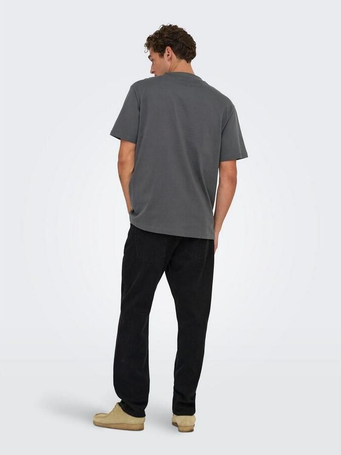 Only & Sons Gestreepte relaxte pasvorm tee Gray Heren - Foto 2
