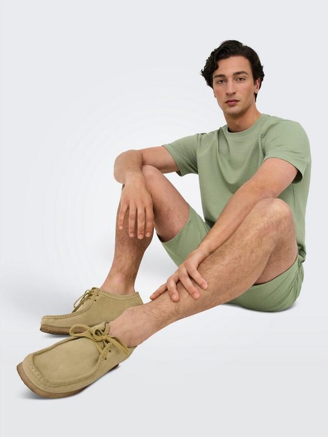 ONLY & SONS Shirt met ronde hals ONSKIAN LIFE REG SEERSUCKER SS TEE NOOS - Foto 4