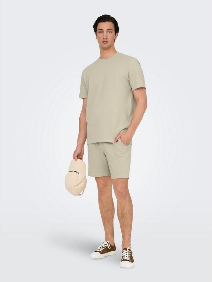 ONLY & SONS Shirt met ronde hals ONSKIAN LIFE REG SEERSUCKER SS TEE NOOS - Foto 5