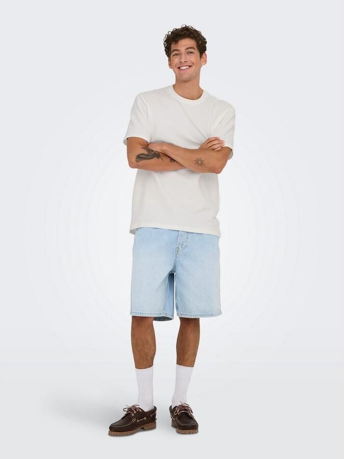 ONLY & SONS Shirt met ronde hals ONSKIAN LIFE REG SEERSUCKER SS TEE NOOS - Foto 5