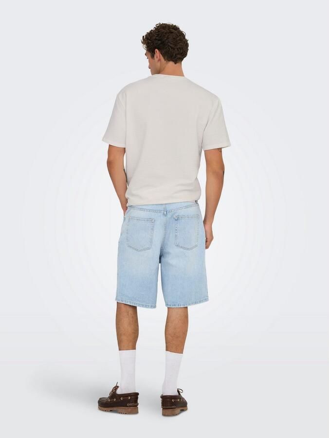 ONLY & SONS Shirt met ronde hals ONSKIAN LIFE REG SEERSUCKER SS TEE NOOS - Foto 4