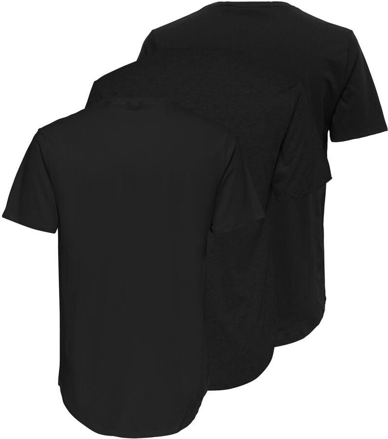 ONLY & SONS Shirt met ronde hals ONSMATT LONGY SS TEE 3-PACK (set 3-delig)