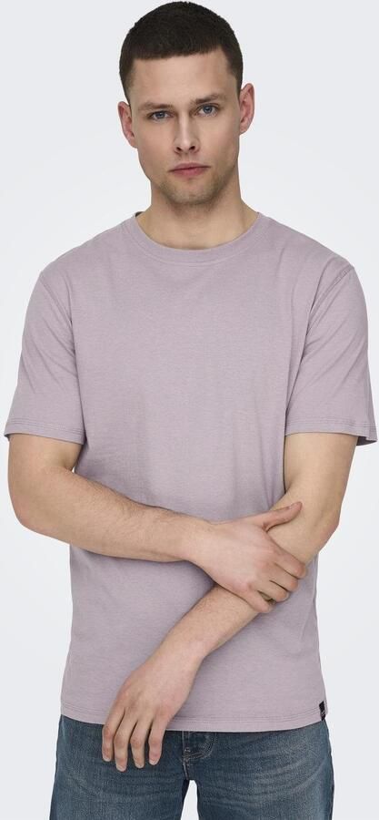 Only & Sons OYenSONS Onsmax Life REG SS Stitch TEE Noos Nirvana | Freewear Blauw Paars Heren - Foto 6