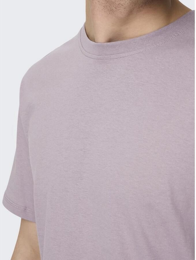 Only & Sons OYenSONS Onsmax Life REG SS Stitch TEE Noos Nirvana | Freewear Blauw Paars Heren - Foto 2