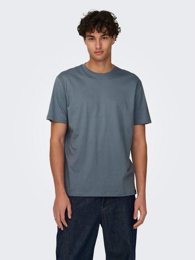 ONLY & SONS Shirt met ronde hals ONSMAX LIFE REG SS STITCH TEE - Foto 3