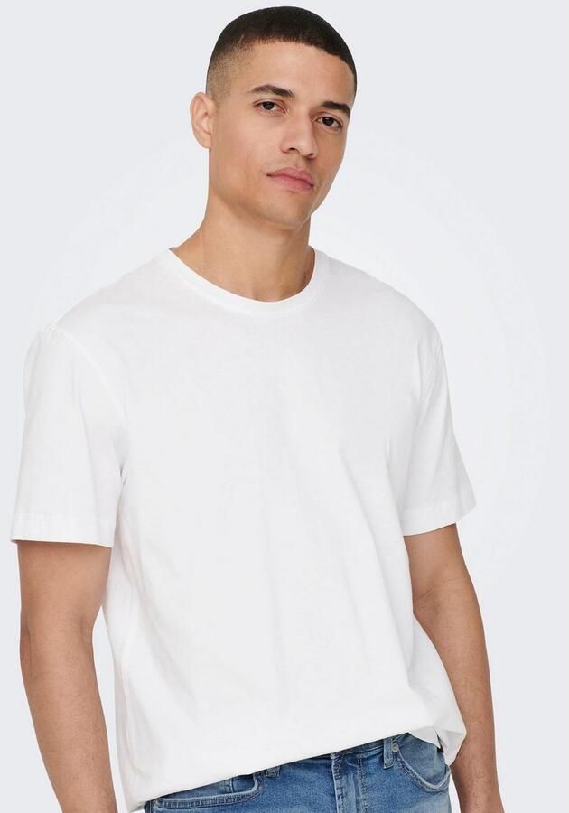 ONLY & SONS Shirt met ronde hals ONSMAX LIFE REG SS STITCH TEE - Foto 4