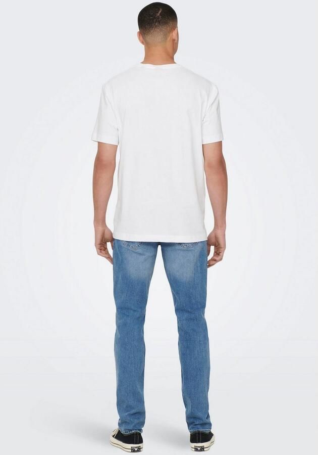 ONLY & SONS Shirt met ronde hals ONSMAX LIFE REG SS STITCH TEE - Foto 6