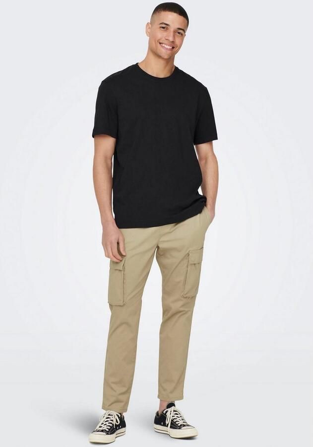 ONLY & SONS Shirt met ronde hals ONSMAX LIFE REG SS STITCH TEE - Foto 4