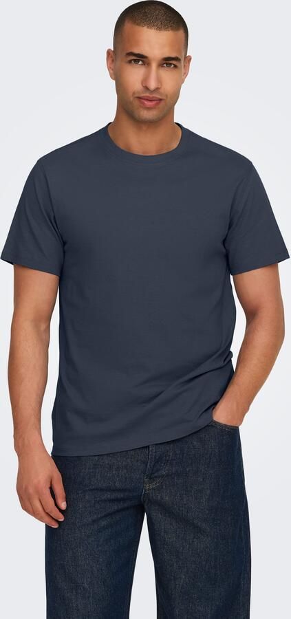 ONLY & SONS Shirt met ronde hals ONSMAX LIFE REG SS STITCH TEE - Foto 4