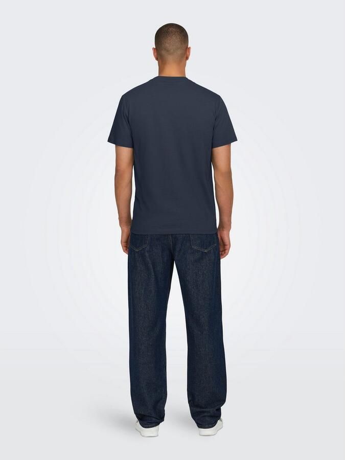 ONLY & SONS Shirt met ronde hals ONSMAX LIFE REG SS STITCH TEE - Foto 2