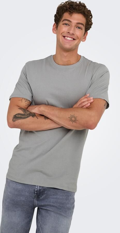 ONLY & SONS Shirt met ronde hals ONSMAX LIFE REG SS STITCH TEE - Foto 8