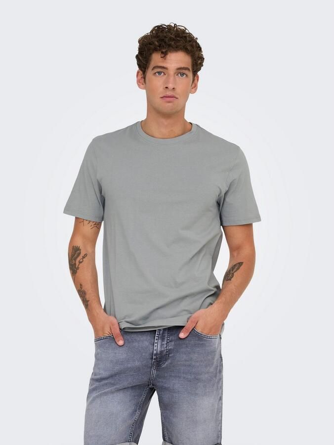 ONLY & SONS Shirt met ronde hals ONSMAX LIFE REG SS STITCH TEE - Foto 4