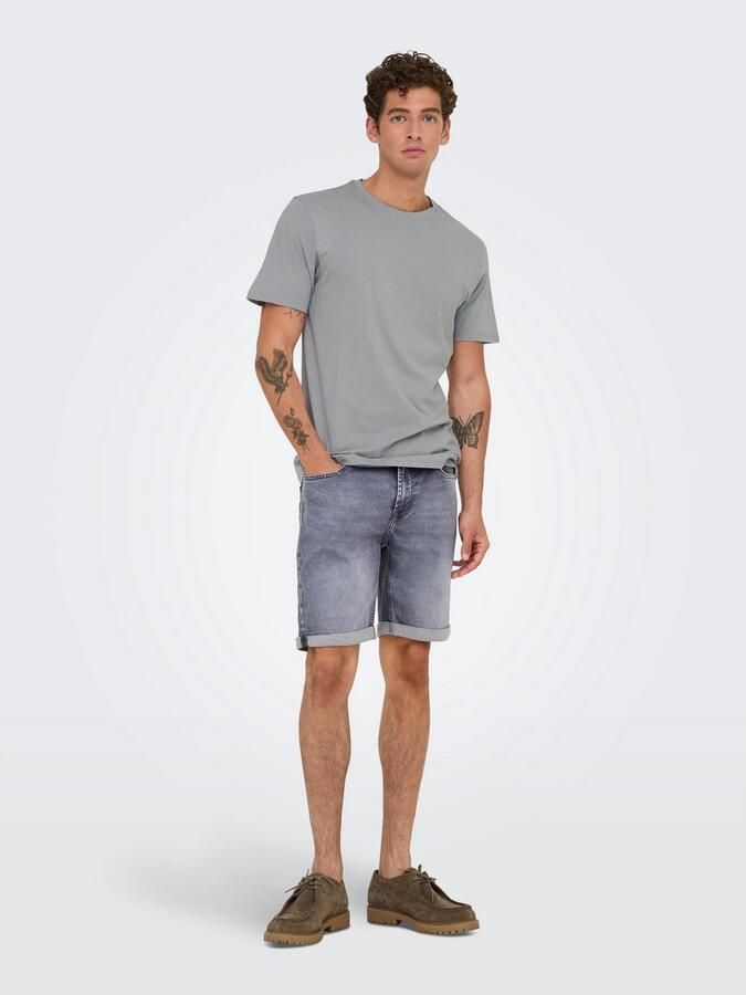 ONLY & SONS Shirt met ronde hals ONSMAX LIFE REG SS STITCH TEE - Foto 6
