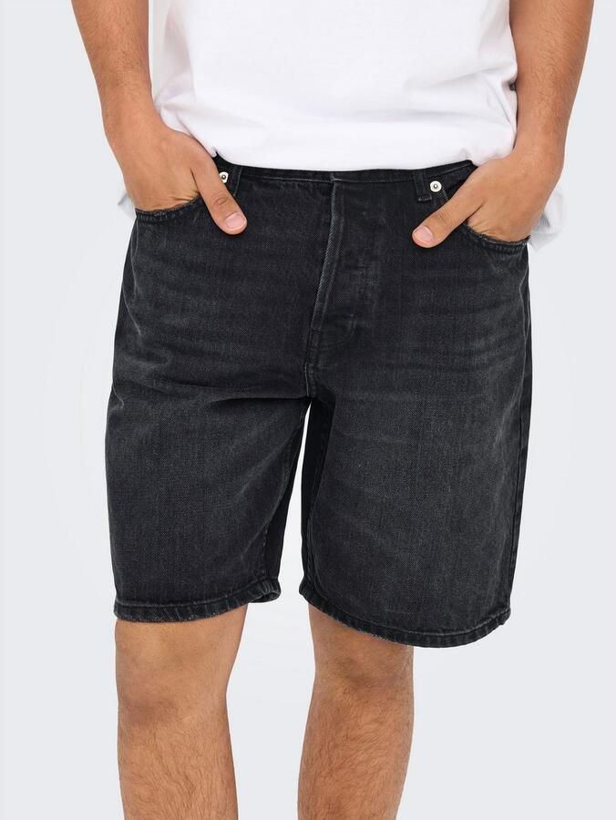 ONLY & SONS Short ONSEDGE BLACK 2047 TAI DNM SHORTS - Foto 3