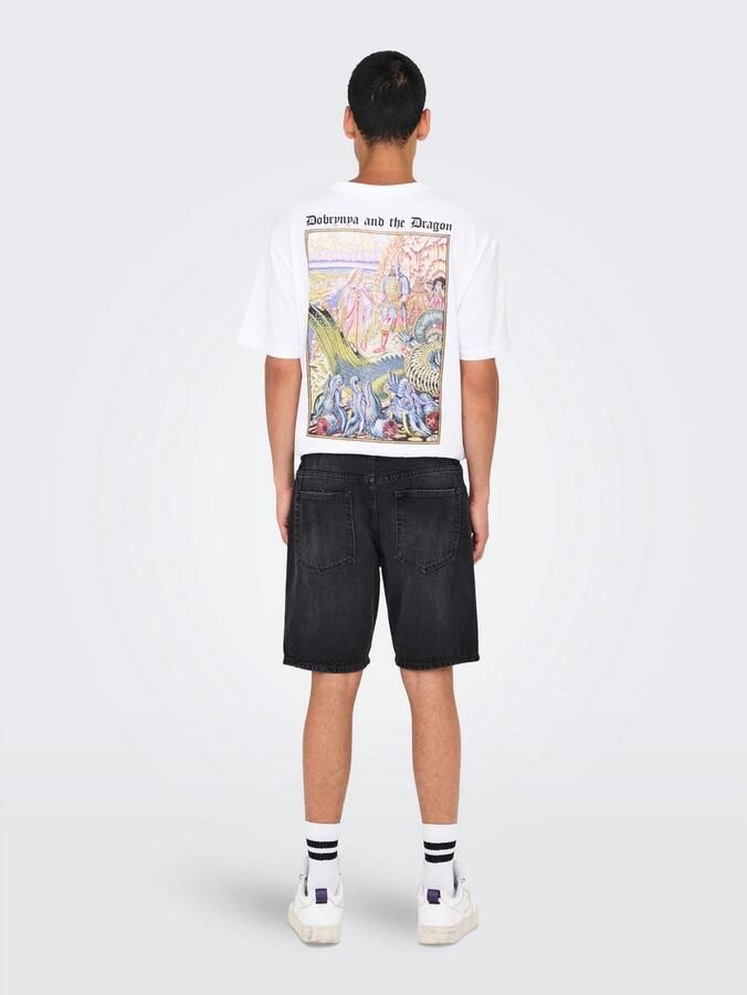 ONLY & SONS Short ONSEDGE BLACK 2047 TAI DNM SHORTS - Foto 4