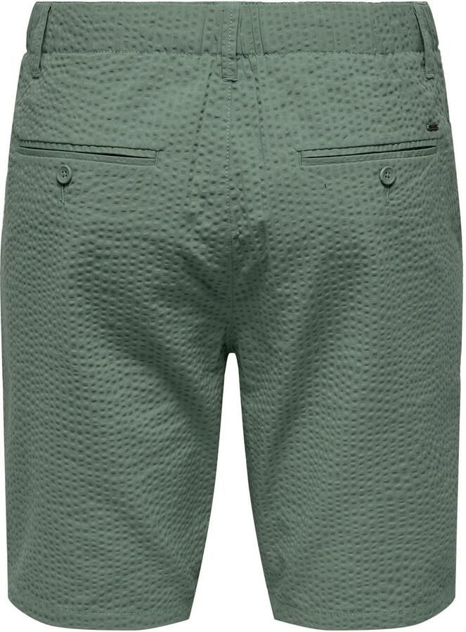 Only & Sons Regular fit korte broek met structuurmotief model 'LEO LIFE'