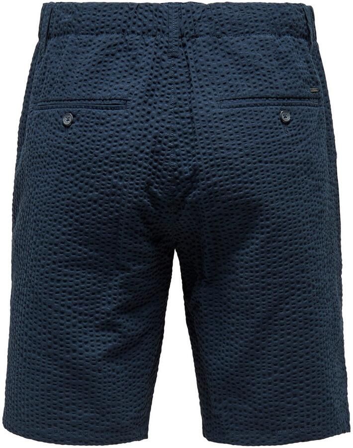 Only & Sons Regular fit korte broek met structuurmotief model 'LEO LIFE'