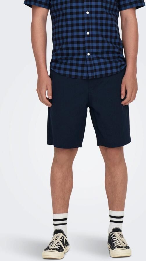 Only & Sons Korte broek van een mix van katoen en linnen model 'LINUS' - Foto 6