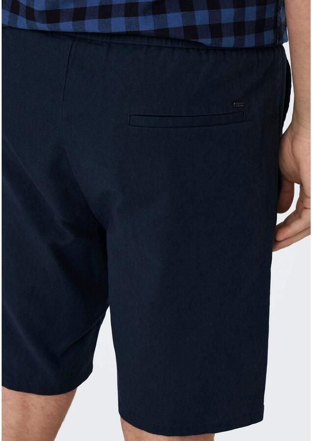 Only & Sons Korte broek van een mix van katoen en linnen model 'LINUS' - Foto 4