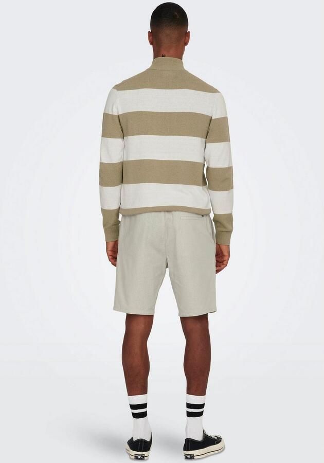 Only & Sons Korte broek van een mix van katoen en linnen model 'LINUS' - Foto 5