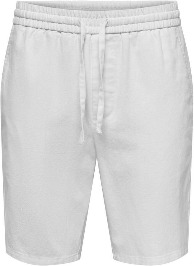 Only & Sons Korte broek van een mix van katoen en linnen model 'LINUS' - Foto 5