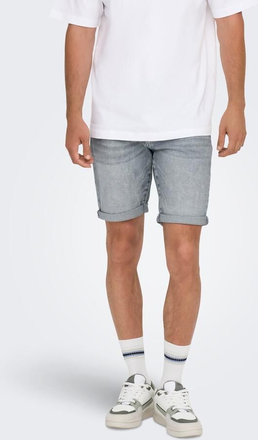 Only & Sons Korte slim fit jeans in 5-pocketmodel model 'PLY' - Foto 8