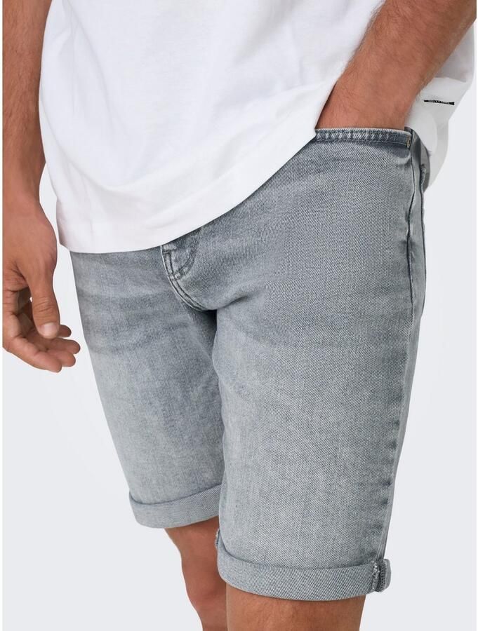 Only & Sons Korte slim fit jeans in 5-pocketmodel model 'PLY' - Foto 4