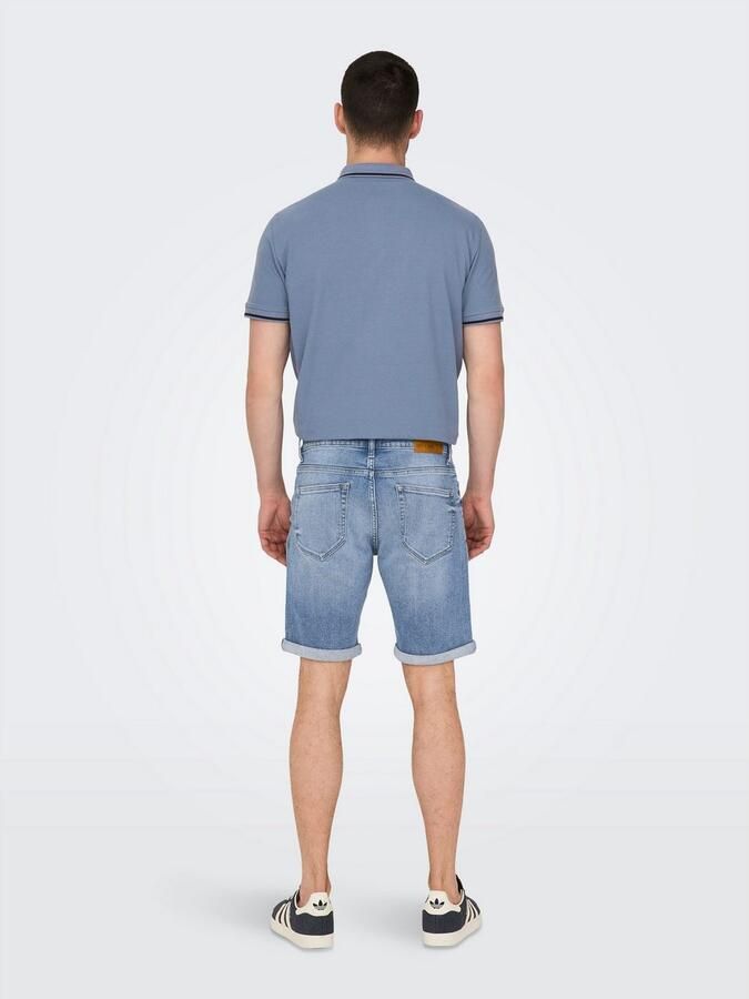 Only & Sons Korte regular fit jeans in 5-pocketmodel model 'PLY' - Foto 4
