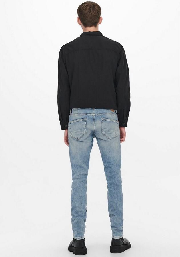 Only & Sons Slim fit jeans met steekzakken model 'LOOM' - Foto 5