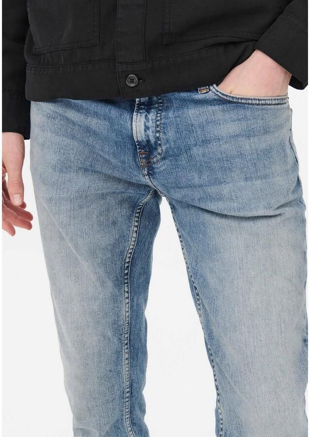 Only & Sons Slim fit jeans met steekzakken model 'LOOM' - Foto 3