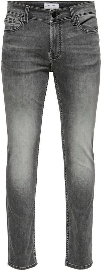 Only & Sons Slim fit jeans van sweatdenim model 'Loom' - Foto 6