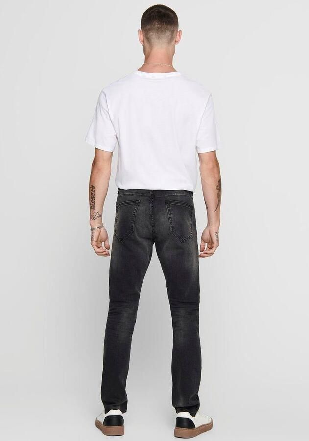 Only & Sons Slim fit jeans Met zwarte wassing loom Black Heren - Foto 6