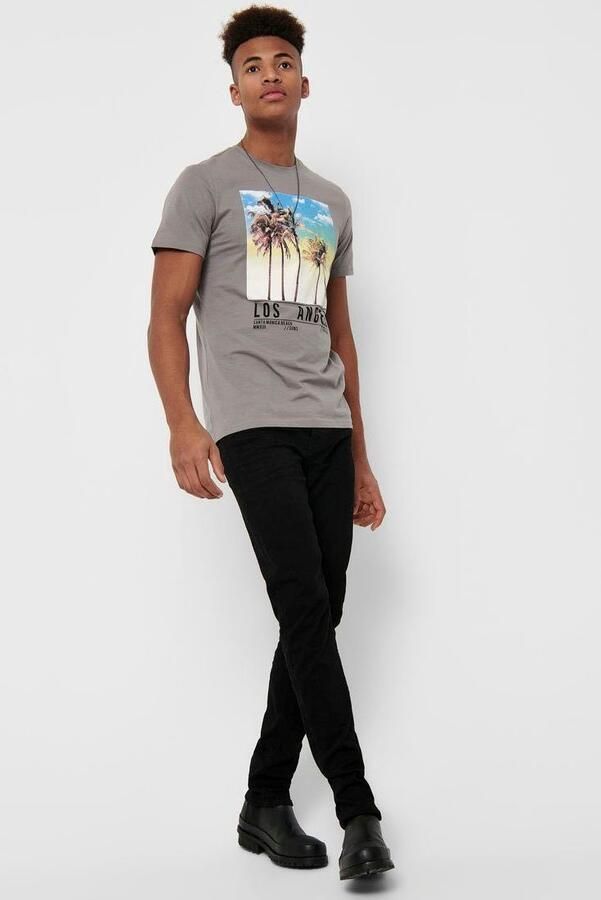 Only & Sons Heren Zwarte Jeans met Ritssluiting en Knoopsluiting Black Heren - Foto 7