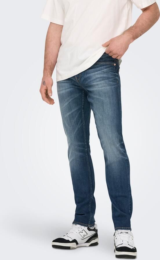 ONLY & SONS slim fit jeans ONSLOOM dark medium blue denim - Foto 6