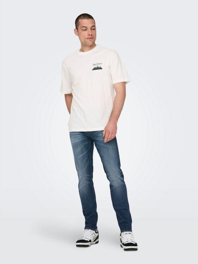 ONLY & SONS slim fit jeans ONSLOOM dark medium blue denim - Foto 3